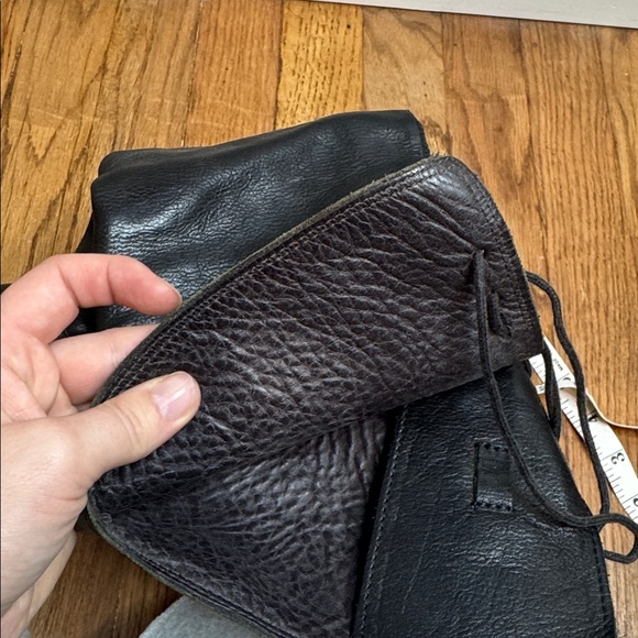 MOMA Made in Italy Leather Black Riding Biker Boots Lace Up Long - Picture 11 of 11